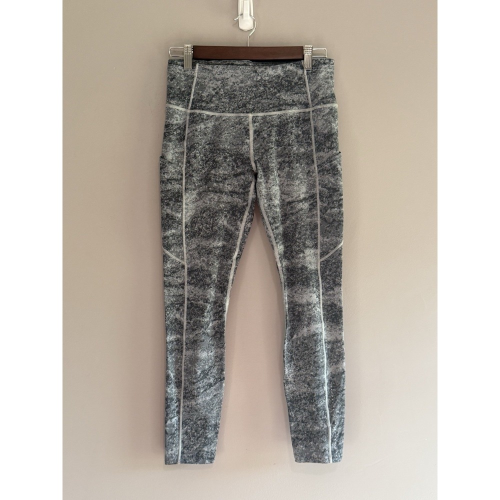 Lululemon Leggings Fast Free 7/8 Athletic Pants High Rise Pull On Stretch Gym 8